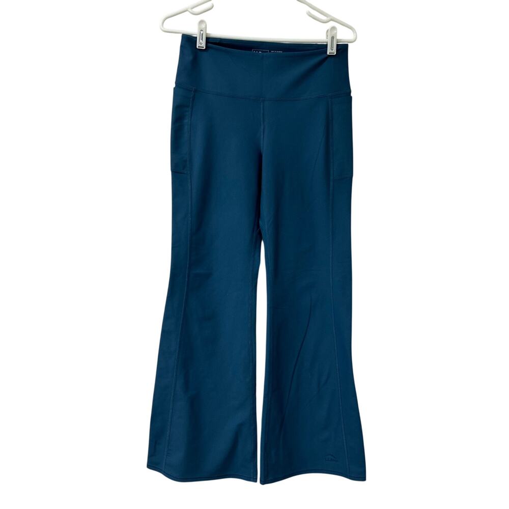 L.L. Bean Women Medium P Iron Blue High Rise Flare Everyday Performance Leggings
